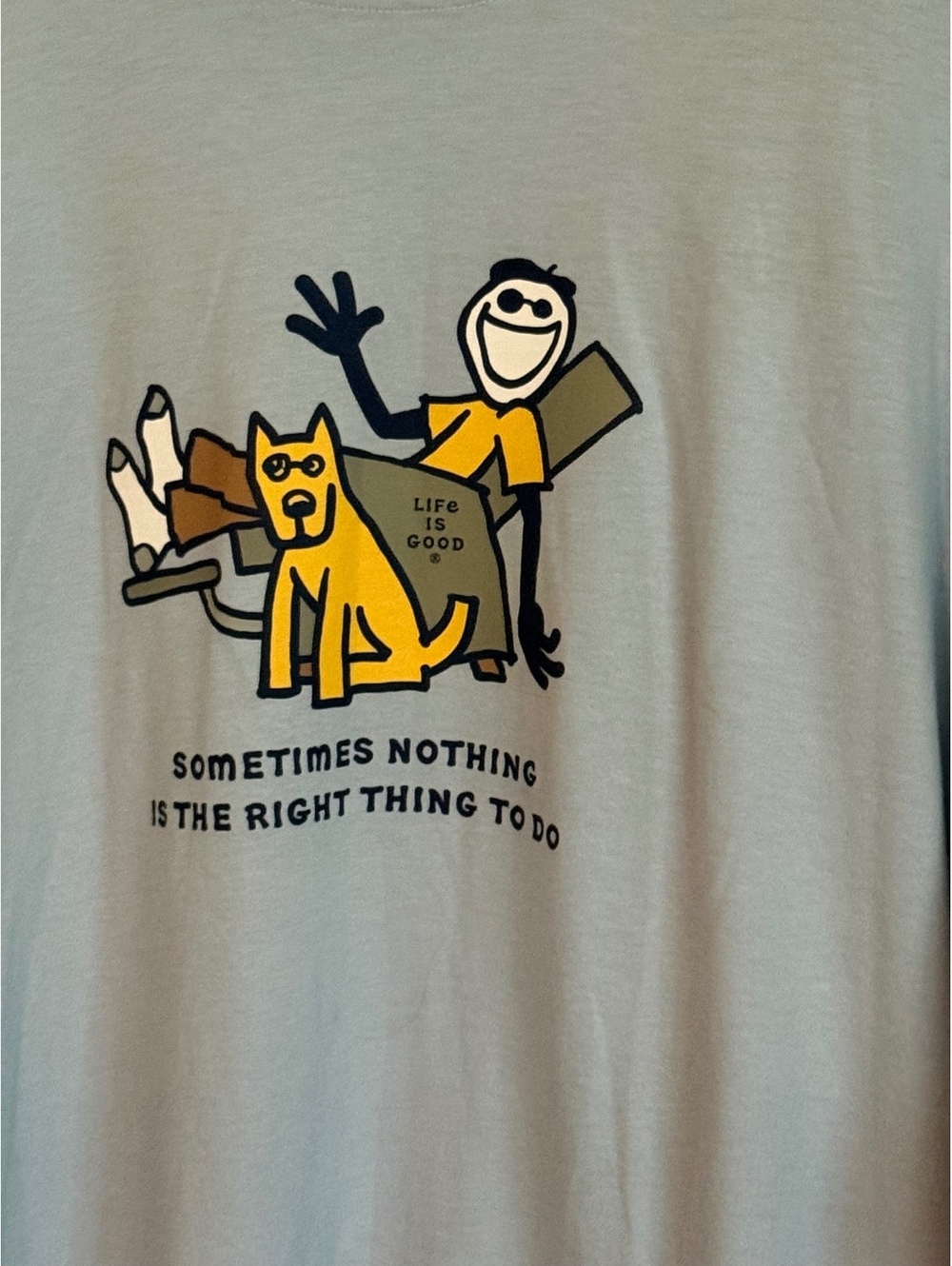 Life is Good Men's Crusher Tee Jake & Rocket Long Sleeve T-Shirt XXXL